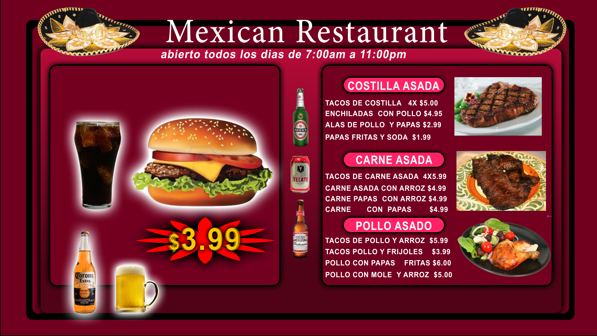 Great Templates For Any Type of Restaurant  The Digital Menu With Regard To Digital Menu Board Templates